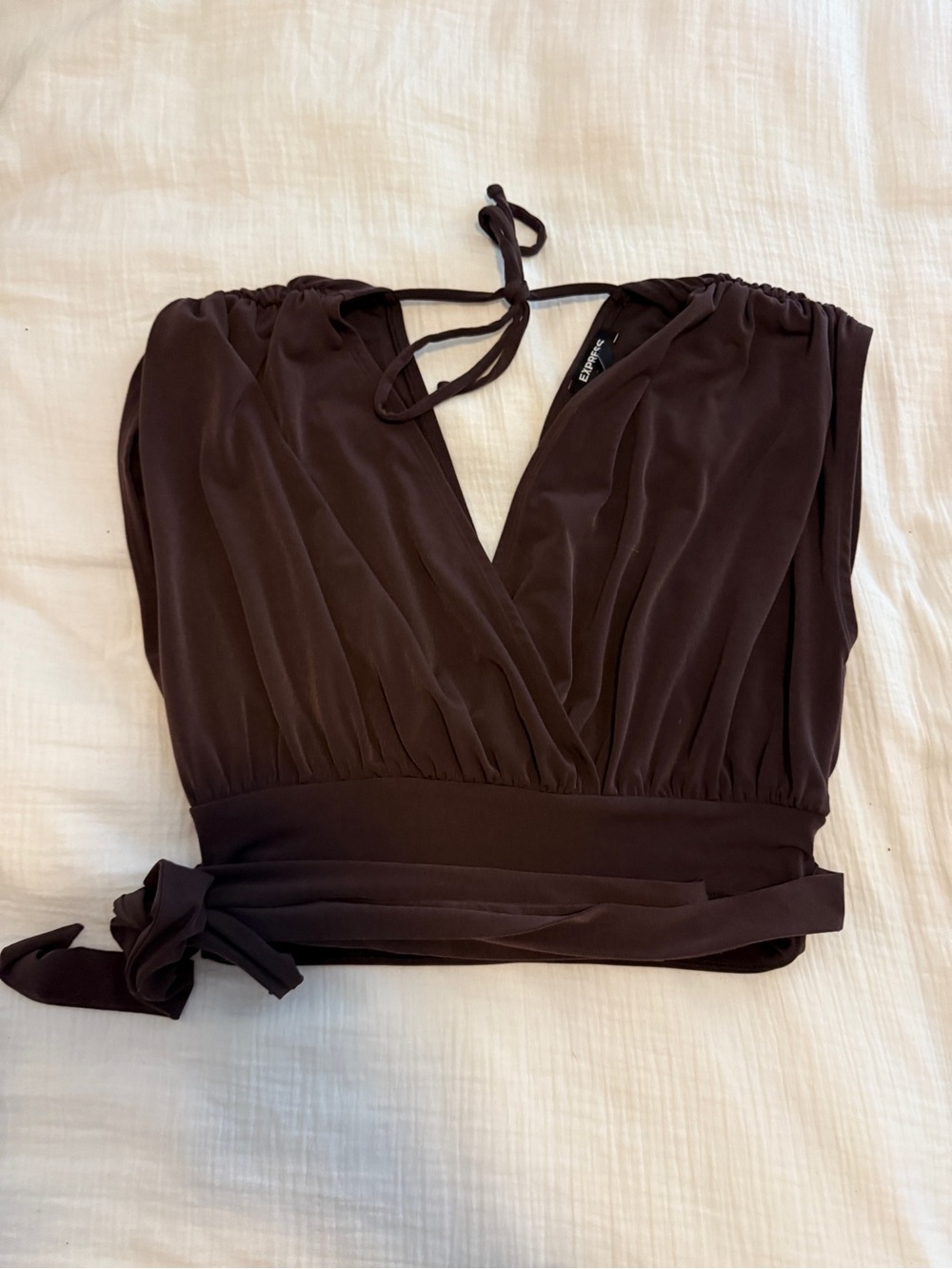 Express deep v neck batwing blouse